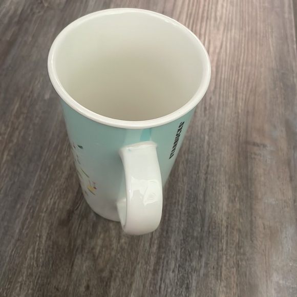 Starbucks Coffee Mug 2019, Tall 16 Oz. Christmas Tree on Light Blue Background. - Picture 5 of 5